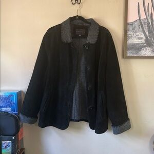 Vintage Gallery Black Leather Penny Lane Coat Jacket Size XL 90’s